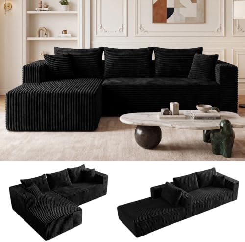L-Shaped Sectional Boneless Cloud Couch by HouseMila