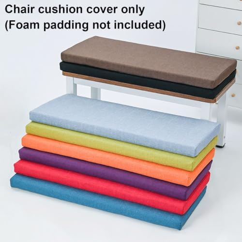 Bench Cushion Cover, Fine Linen Replacement Slipcover - Image 6