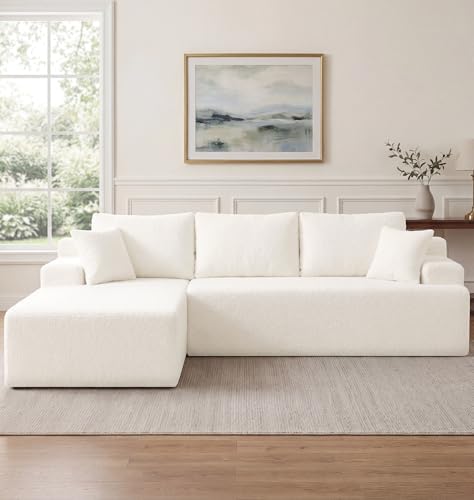 Hobestluk Boneless Couches Modular Sectional Sofa L-Shape Oversized Chaise by YourHomeDeservesMore