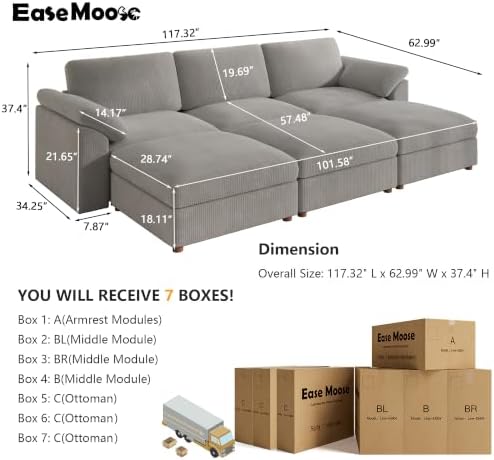 EASE MOOSE Oversized Sectional Modular Sofa - Image 2