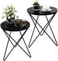 HLR Modern Round Side Table Set of 2, End Table by HomeDeservesaRelaxLiving