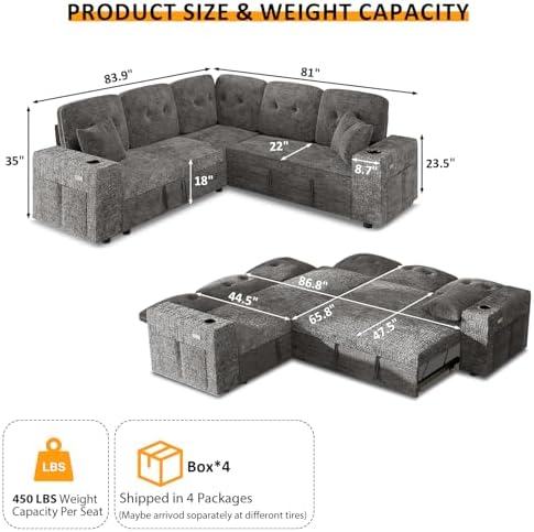 Modular Sectional Sleeper Sofa - Image 3