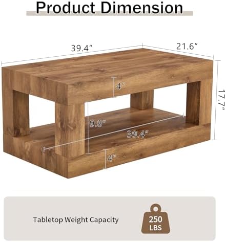 LKTART Rectangle Coffee Table - Image 2