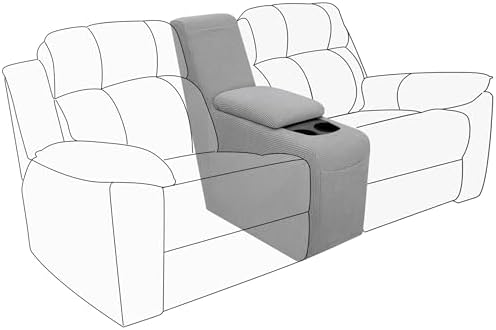 Easy-Going 2-Piece Recliner Console Cover Light Gray by Easy-Going