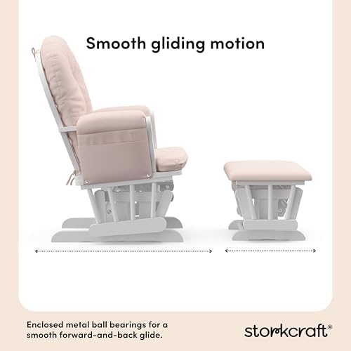 Storkcraft Premium Hoop Glider & Ottoman - Image 6