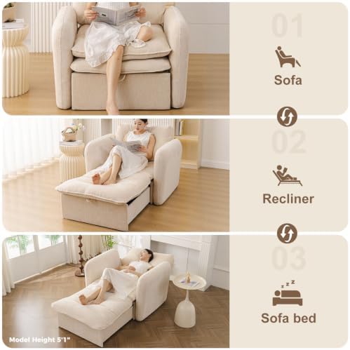 42'' 3-in-1 Sleeper Sofa Bed, Pull Out Couch, Sleeper Chair - Image 4