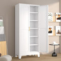 Metal Pantry Cabinet with 2 Doors and 5 Adjustable Shelves, Versatile Storage by winiowa