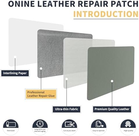 ONine Leather Repair Patch，Leather Repair Tape, 12 x 48 inches Leather Repair - Image 3