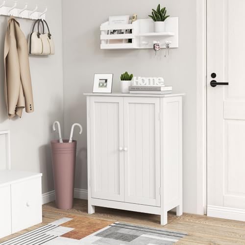 COSTWAY Bathroom Storage Cabinet, Freestanding Bathroom Organizers - Image 2