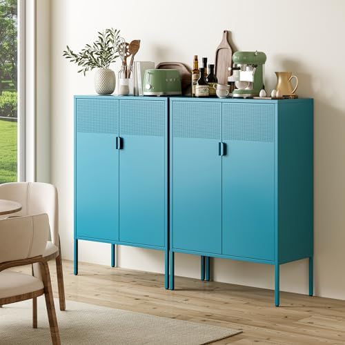 Ustamio Blue Metal Storage Cabinet - Image 2