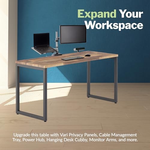 Vari Table for Home Office – 60x24 – Reclaimed Wood/Slate - Image 7