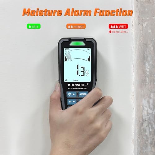 RDINSCOS Rechargeable Pinless Moisture Meter - Image 5