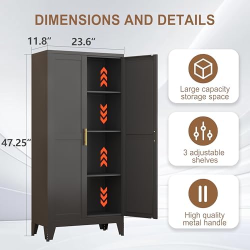 PAOFIN Metal Kitchen Pantry Storage Cabinet - Image 2