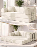 78.8" Convertible Sofa Bed, High Back Boneless Couch by NNQComfyHome
