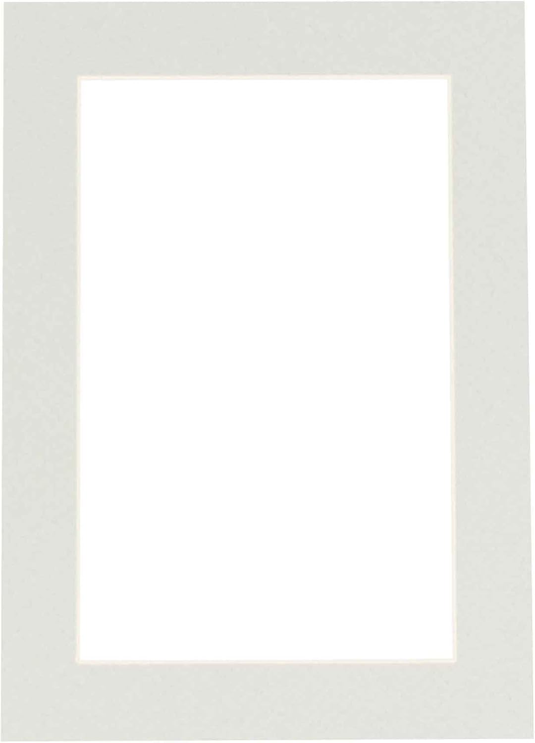 8.5x11 Mat Bevel Cut for 7x9 Photos - Acid Free Grey Precut Matboard with Backing Board and Crystal Clear, Self Seal Photo Mat Bag - for Pictures, Photos, Framing - 4-ply Thickness