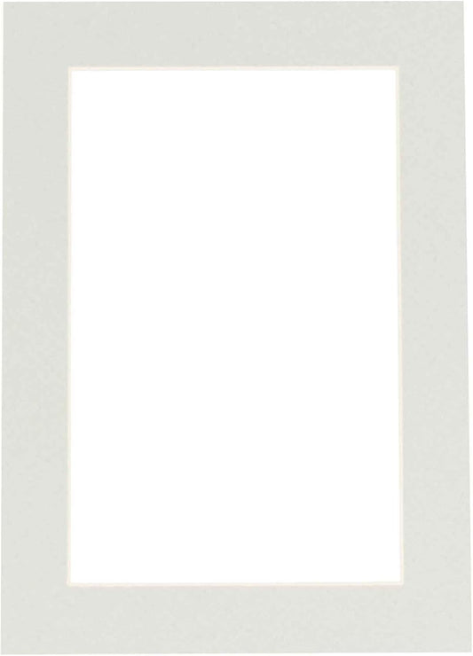 Poster Palooza 8.5x11 Mat Bevel Cut for 7x9 Photos - Acid Free Grey Precut Matboard - For Pictures, Photos, Framing - 4-ply Thickness