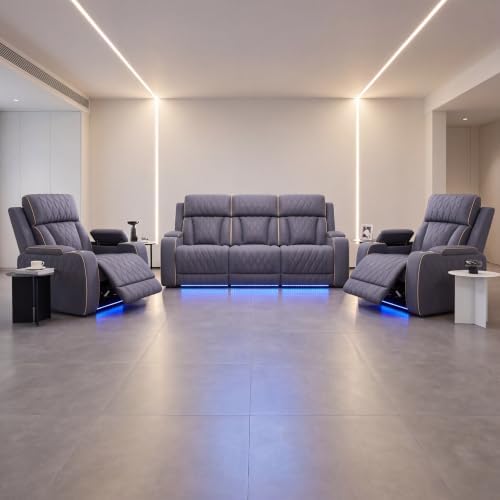 Leather Power Recliner Sofa Set - Image 4