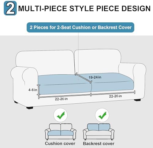NAISI Waterproof Couch Cushion Covers Thick Velvet Fabric Washable Sofa - Image 4