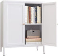 Small 2 Door Metal Storage Side Buffet Cabinet by Fumedo