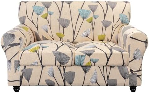 SearchI Stretch Sofa Cover Printed Couch Cover, Floral Pattern 3 Pieces by SearchI