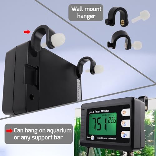 Digital Combo pH & Temperature Meter, Aquarium Thermometer pH Monitor - Image 3