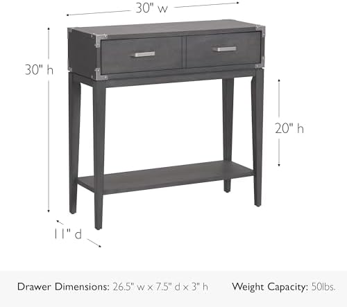 Leick Home 24032 Beckett One Drawer Hall Stand - Image 3