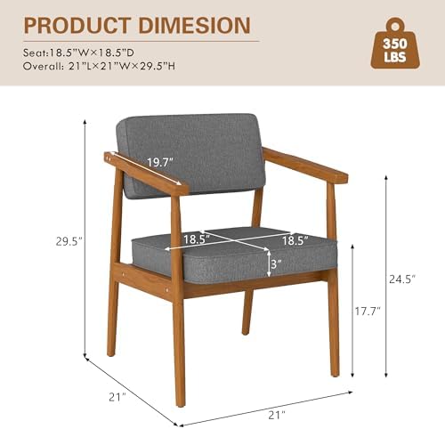LSSPAID Mid Century Dining Chair Set of 1, Farmhouse Dining Room Chairs - Image 2