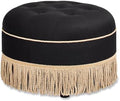 Jennifer Taylor Home Yolanda 24" Round Upholstered Accent Ottoman by Unknown