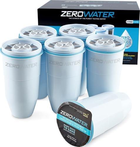 ZeroWater Official Replacement Water Filter Removes PFOA/PFOS 6-Pack​ by ZeroWater
