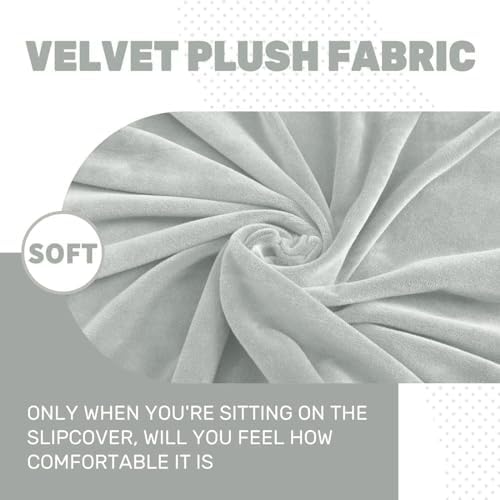 MAXIJIN Velvet Stretch Cushion Covers Couch Cushion Slipcovers Loveseat Sofa - Image 3