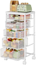 Kitchen Storage Cart with Wheels, 5-Tier Fruit Vegetable Storage Cart, Kitchen by FollowWithYociyogaTogether
