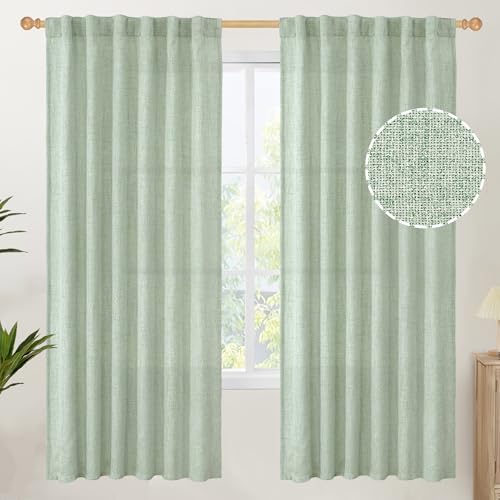YoungsTex Sage Green Linen Curtains by YoungsTex