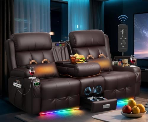 RV Loveseat Recliner Sofa, Home Theater Seating by TOMOSLTER