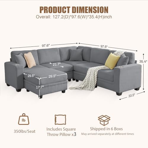 97" Modular Sectional Couch - Image 2