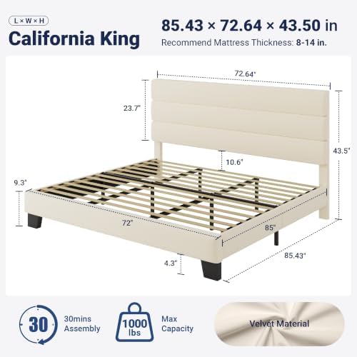 Allewie Cal King Size Platform Bed Frame - Image 2