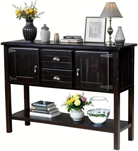 LKTART 48" Solid Wood Sideboard Buffet Cabinet by LKTART