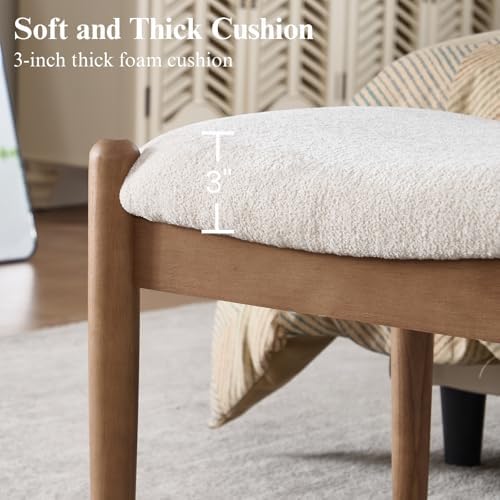 DUOMAY 55'' Modern Ottoman Bench, Chenille Upholstered - Image 5