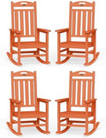 Outdoor Rocking Chairs Set of 4, Oversized Rocking Chair, All Weather by Suunyn