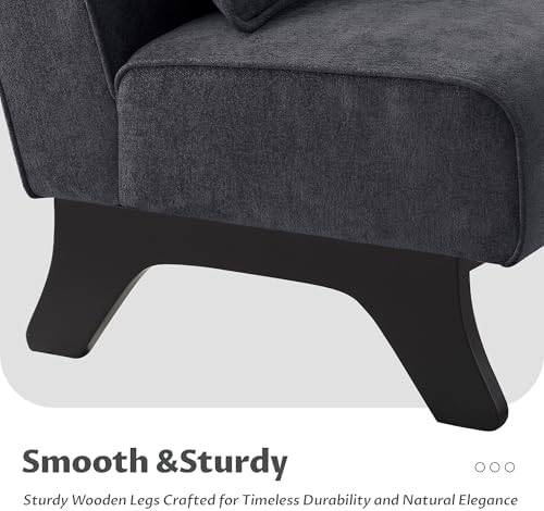 Upholstered Armless Accent Chair Set of 4, Modern Comfy Living Room Chairs - Image 6