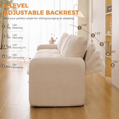 42'' 3-in-1 Sleeper Sofa Bed, Pull Out Couch, Sleeper Chair - Image 3
