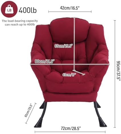 Lazy Chair, Comfy Reading Accent Chair - Image 3