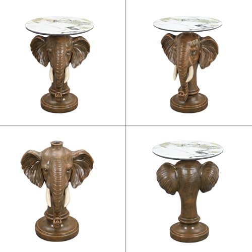Elephant Head Accent End Table, Side Table - Image 6