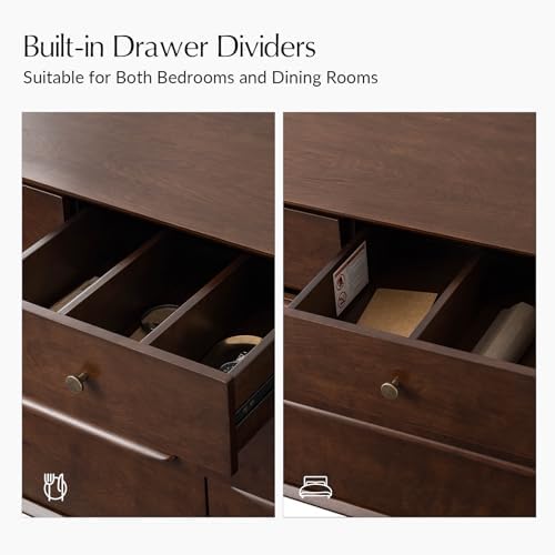 HULALA HOME 7 Drawer Dresser for Bedroom, Wooden Bedroom Drawer Dresser - Image 4