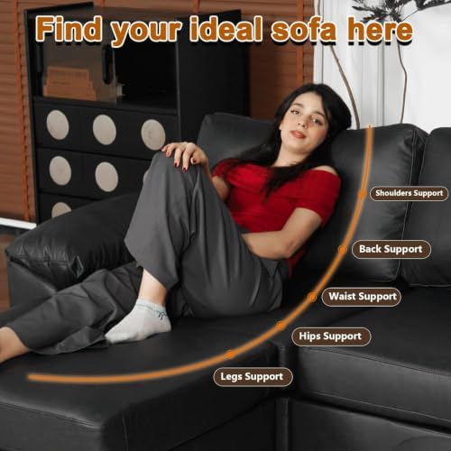 EASE MOOSE Oversized 3 Seat Modular Sectional Sofa, Sectional Couch - Image 4