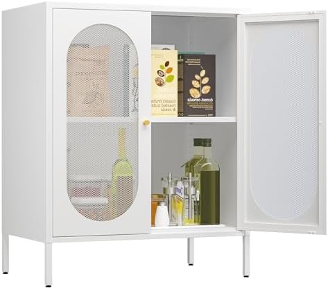 2 Door Accent Cabinet, Metal Storage Cabinet by Fumedo