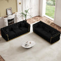 2-Piece 84.8" Velvet Sofa Set, Chesterfield Tufted by DAMAIFROMFURNITURE