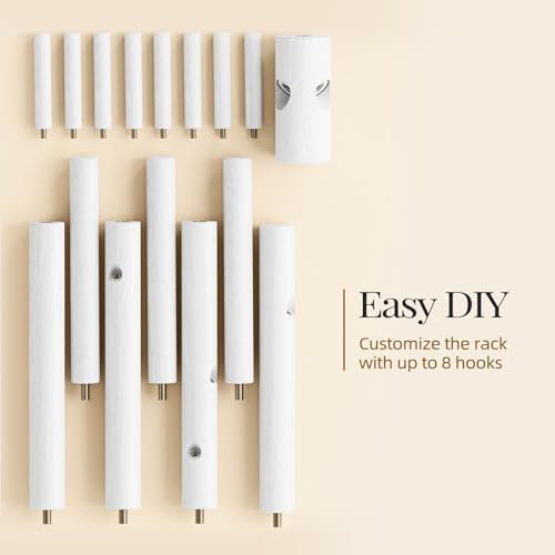 Pipishell Solid Wooden Coat Rack Freestanding - Image 6