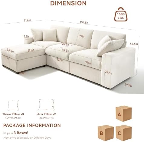 Ihanherry Cloud Sectional Couches - Image 2