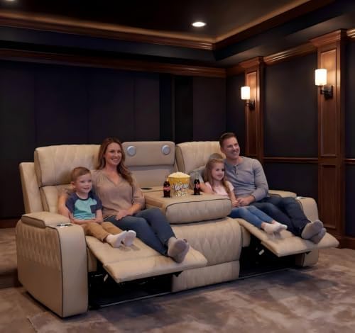 Power Reclining Leather Sectional Sofa - Image 4