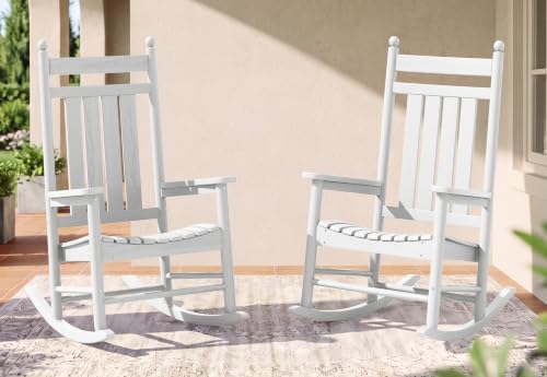 SERWALL Comfortable Outdoor Rocking Chairs Set of 2 by SERWALL